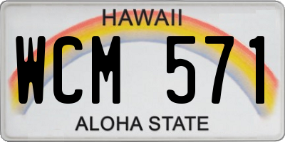HI license plate WCM571