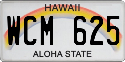 HI license plate WCM625