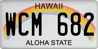 HI license plate WCM682