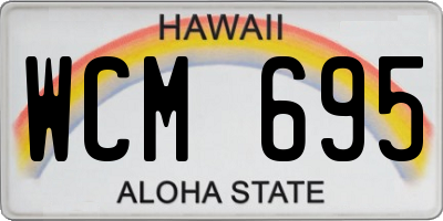 HI license plate WCM695