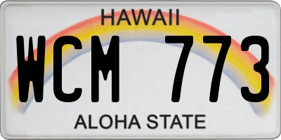 HI license plate WCM773