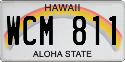 HI license plate WCM811