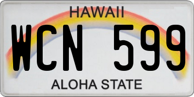 HI license plate WCN599