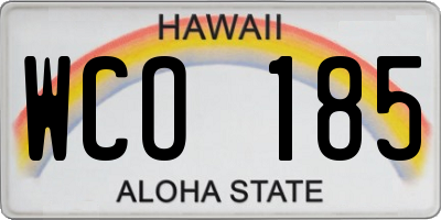 HI license plate WCO185