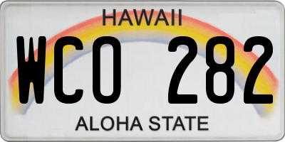 HI license plate WCO282