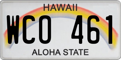 HI license plate WCO461