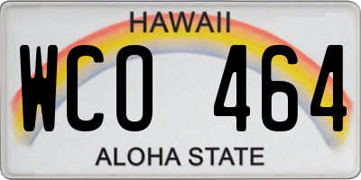 HI license plate WCO464