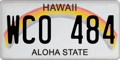 HI license plate WCO484