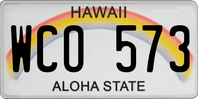 HI license plate WCO573