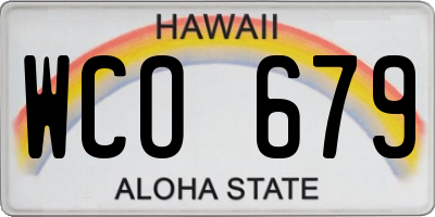 HI license plate WCO679
