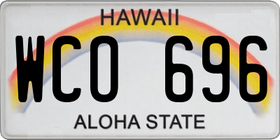 HI license plate WCO696