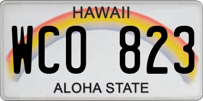 HI license plate WCO823