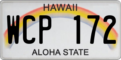 HI license plate WCP172