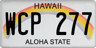 HI license plate WCP277