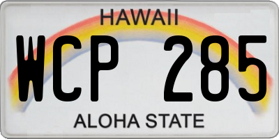 HI license plate WCP285