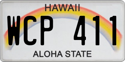 HI license plate WCP411
