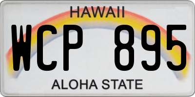 HI license plate WCP895