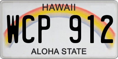 HI license plate WCP912
