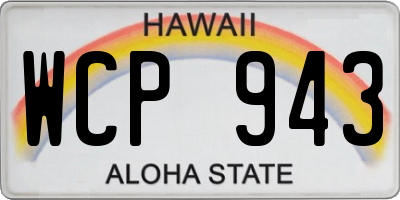 HI license plate WCP943
