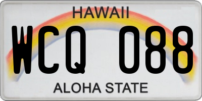 HI license plate WCQ088