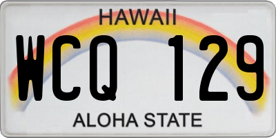 HI license plate WCQ129