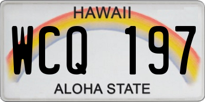 HI license plate WCQ197