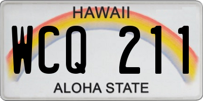 HI license plate WCQ211