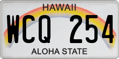 HI license plate WCQ254