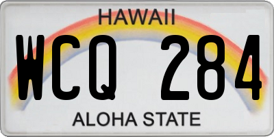 HI license plate WCQ284