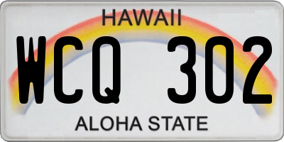 HI license plate WCQ302