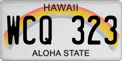 HI license plate WCQ323