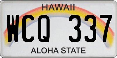 HI license plate WCQ337