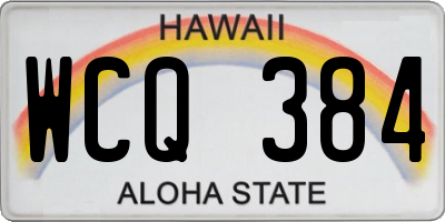 HI license plate WCQ384
