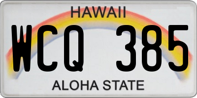HI license plate WCQ385