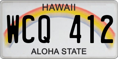 HI license plate WCQ412