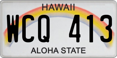 HI license plate WCQ413