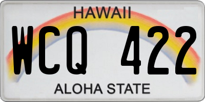 HI license plate WCQ422