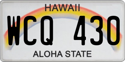 HI license plate WCQ430