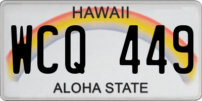 HI license plate WCQ449