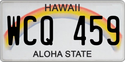 HI license plate WCQ459