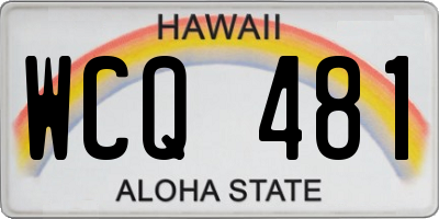HI license plate WCQ481