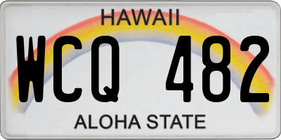 HI license plate WCQ482