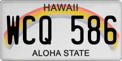 HI license plate WCQ586