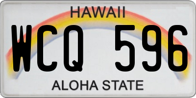 HI license plate WCQ596