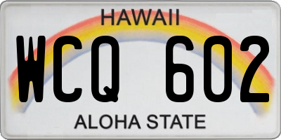 HI license plate WCQ602