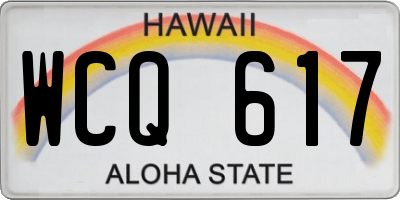 HI license plate WCQ617