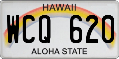 HI license plate WCQ620