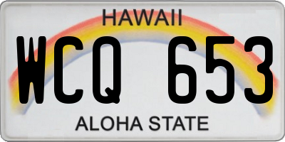 HI license plate WCQ653