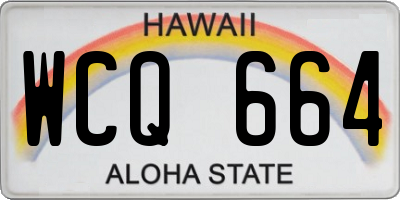 HI license plate WCQ664
