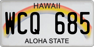 HI license plate WCQ685
